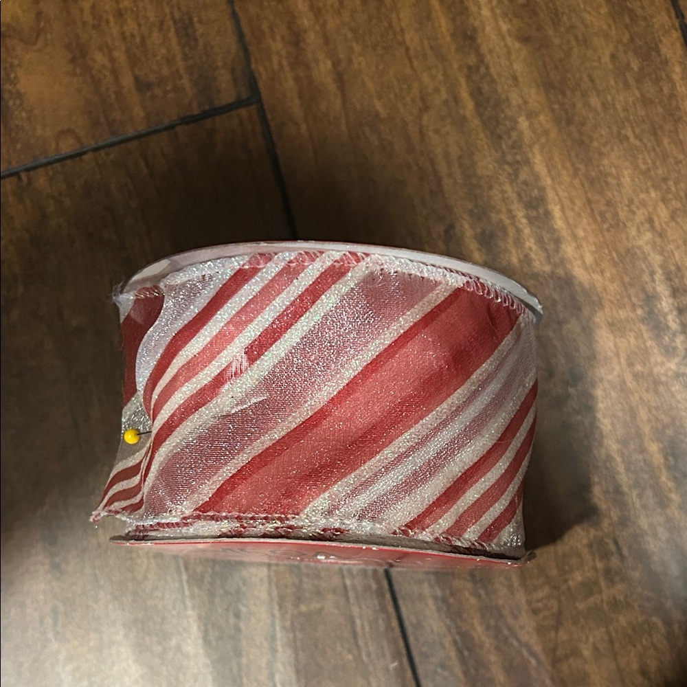 Wired Holiday Christmas Striped Ribbon